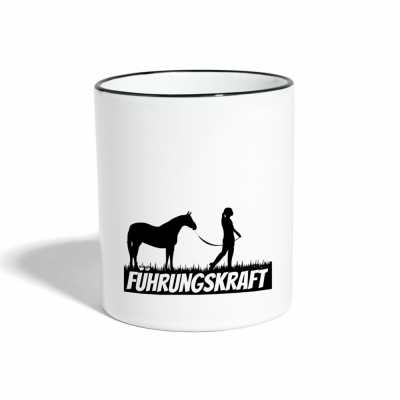 Tasse zweifarbig - Weiß/Schwarz