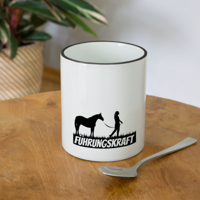 Tasse zweifarbig - Weiß/Schwarz