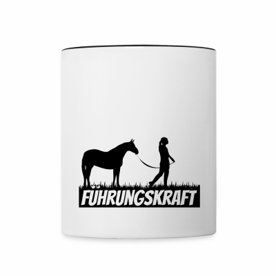 Tasse zweifarbig - Weiß/Schwarz