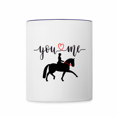 Tasse zweifarbig - Weiß/Kobaltblau