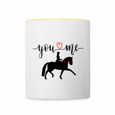 Tasse zweifarbig - Weiß/Gelb