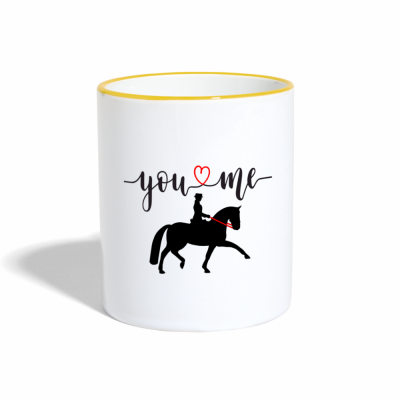 Tasse zweifarbig - Weiß/Gelb