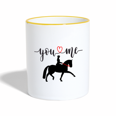 Tasse zweifarbig - Weiß/Gelb