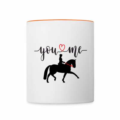 Tasse zweifarbig - Weiß/Orange