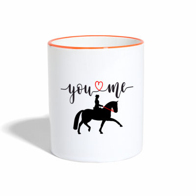 Tasse zweifarbig - Weiß/Orange