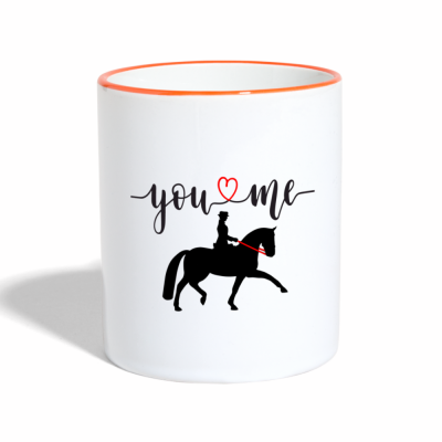 Tasse zweifarbig - Weiß/Orange