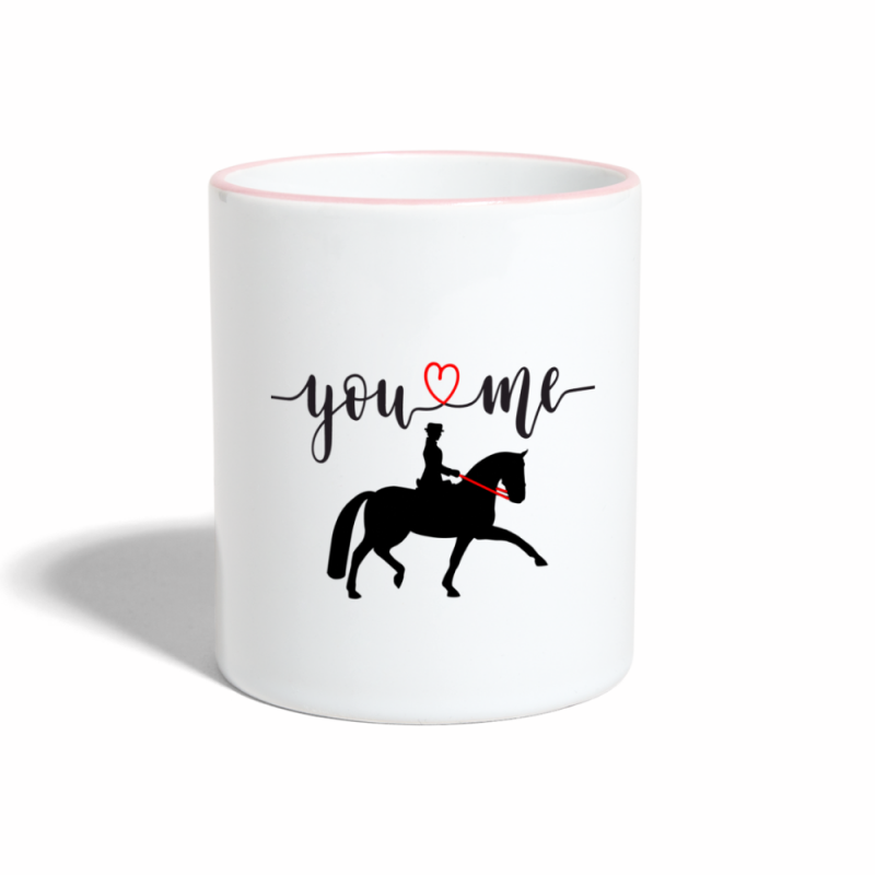 Tasse zweifarbig - Weiß/Pink