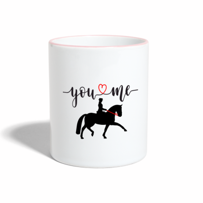 Tasse zweifarbig - Weiß/Pink