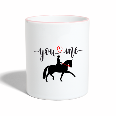 Tasse zweifarbig - Weiß/Pink