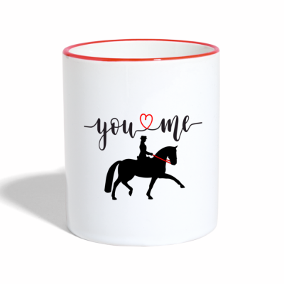 Tasse zweifarbig - Weiß/Rot