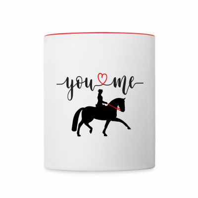 Tasse zweifarbig - Weiß/Rot