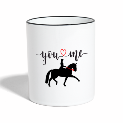 Tasse zweifarbig - Weiß/Schwarz