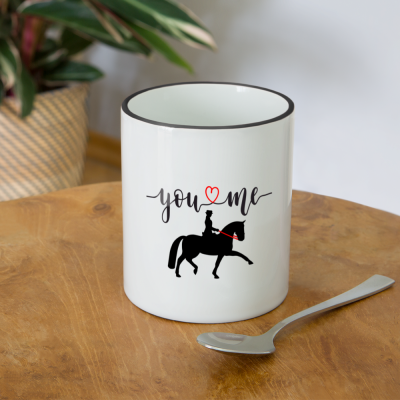 Tasse zweifarbig - Weiß/Schwarz