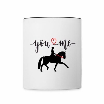Tasse zweifarbig - Weiß/Schwarz