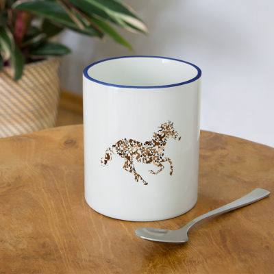 Puzzle Horse Tasse zweifarbig