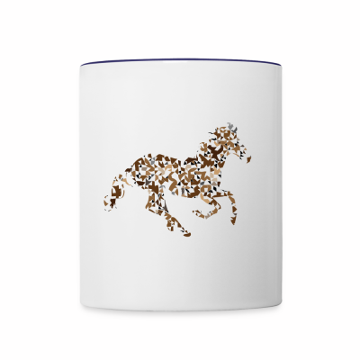 Puzzle Horse Tasse zweifarbig