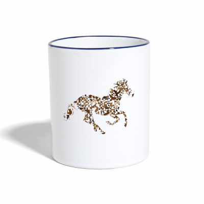 Puzzle Horse Tasse zweifarbig