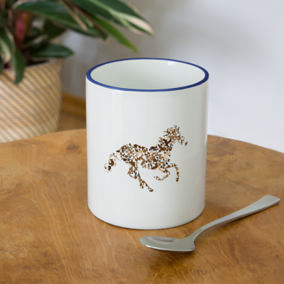 Tasse zweifarbig - Weiß/Kobaltblau