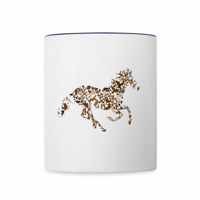 Tasse zweifarbig - Weiß/Kobaltblau