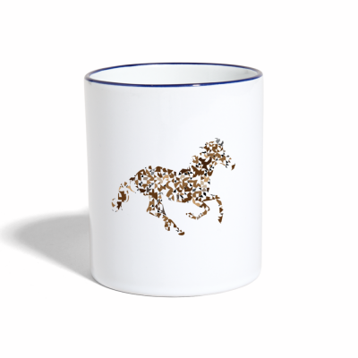 Tasse zweifarbig - Weiß/Kobaltblau