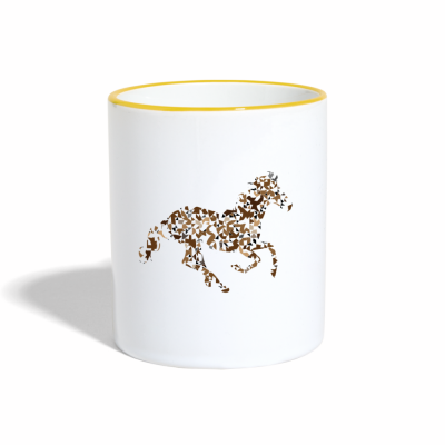 Tasse zweifarbig - Weiß/Gelb