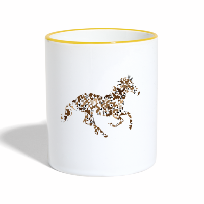 Tasse zweifarbig - Weiß/Gelb