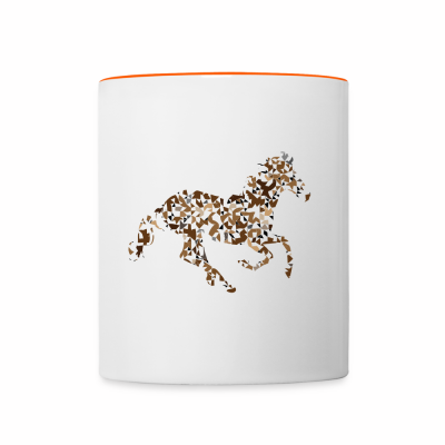 Tasse zweifarbig - Weiß/Orange