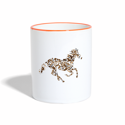 Tasse zweifarbig - Weiß/Orange