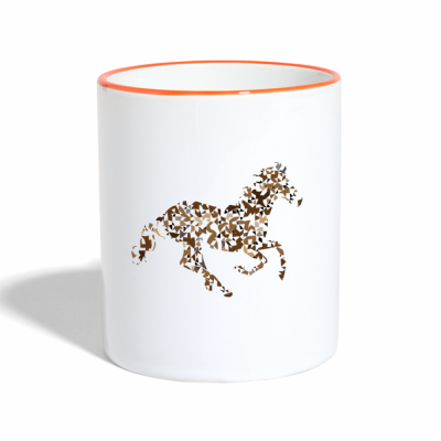 Tasse zweifarbig - Weiß/Orange