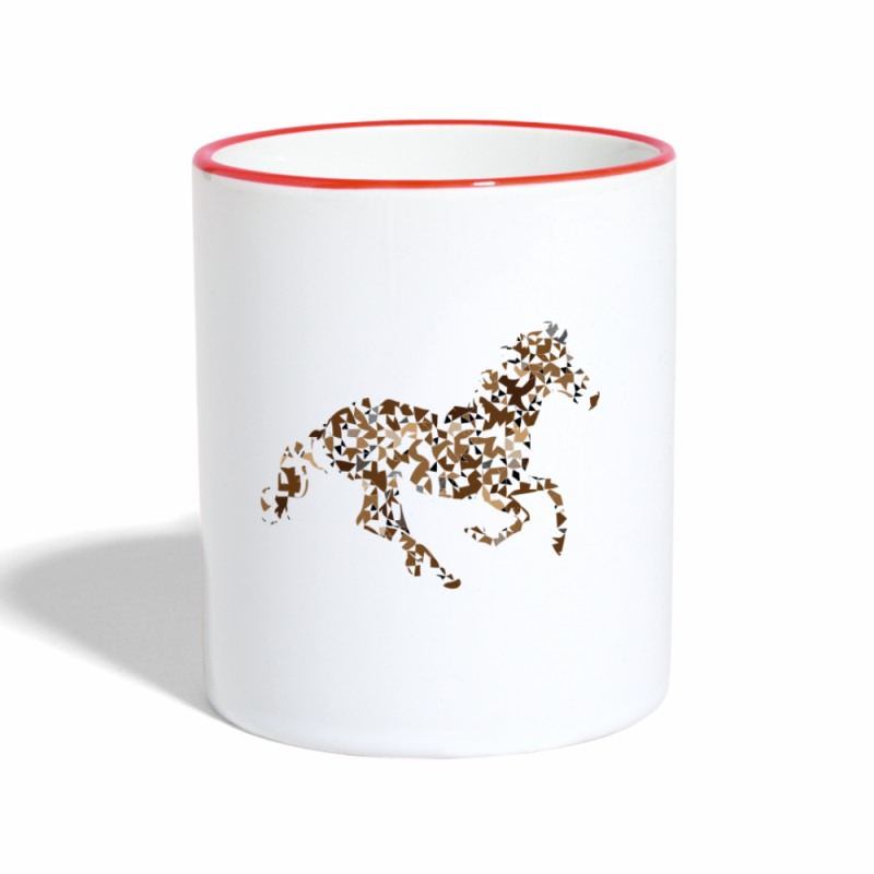 Tasse zweifarbig - Weiß/Rot
