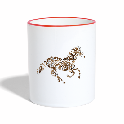 Tasse zweifarbig - Weiß/Rot
