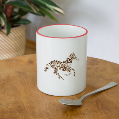 Tasse zweifarbig - Weiß/Rot