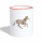 Tasse zweifarbig - Weiß/Rot