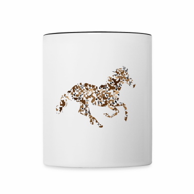Tasse zweifarbig - Weiß/Schwarz