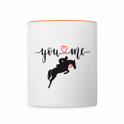 Tasse zweifarbig - Weiß/Orange