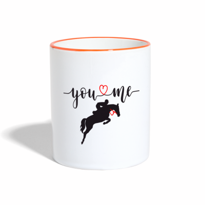 Tasse zweifarbig - Weiß/Orange