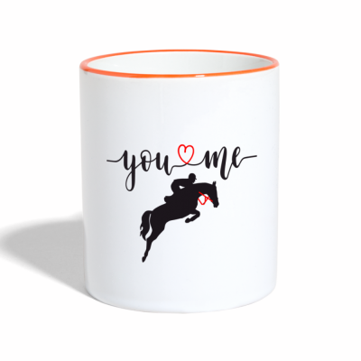 Tasse zweifarbig - Weiß/Orange