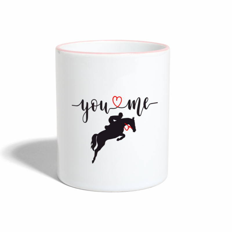 Tasse zweifarbig - Weiß/Pink