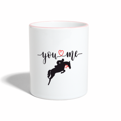 Tasse zweifarbig - Weiß/Pink