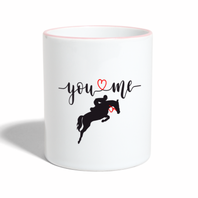 Tasse zweifarbig - Weiß/Pink