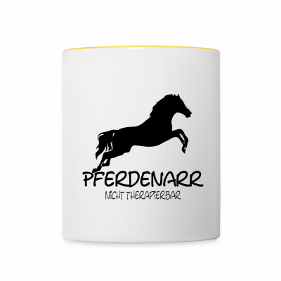 Tasse zweifarbig - Weiß/Gelb