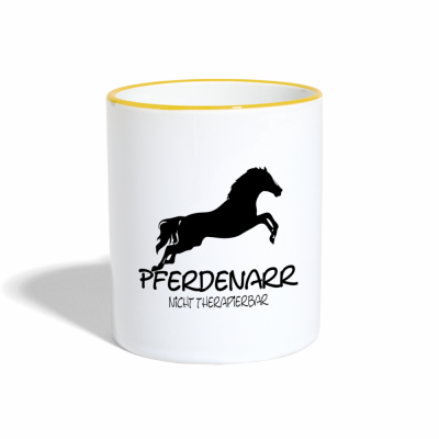 Tasse zweifarbig - Weiß/Gelb