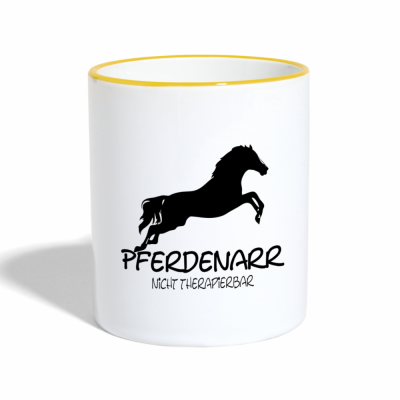 Tasse zweifarbig - Weiß/Gelb