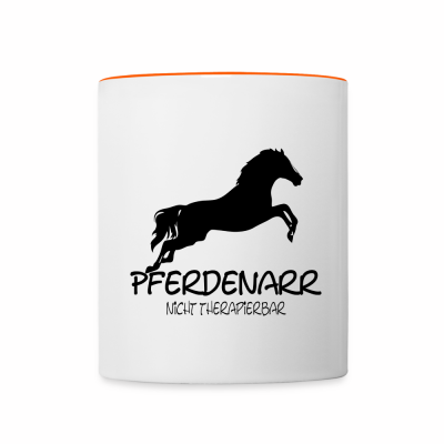 Tasse zweifarbig - Weiß/Orange