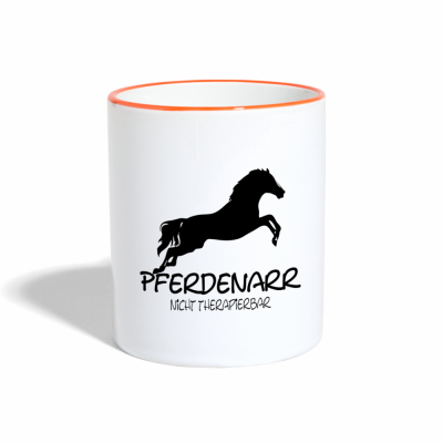 Tasse zweifarbig - Weiß/Orange