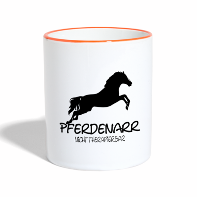 Tasse zweifarbig - Weiß/Orange