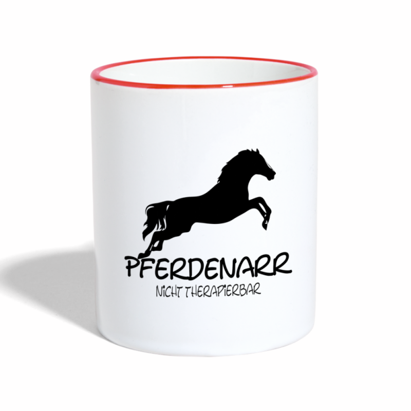 Tasse zweifarbig - Weiß/Rot