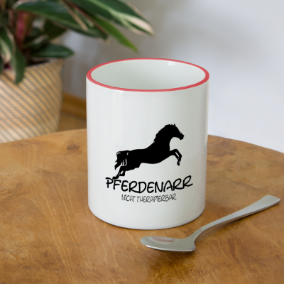 Tasse zweifarbig - Weiß/Rot