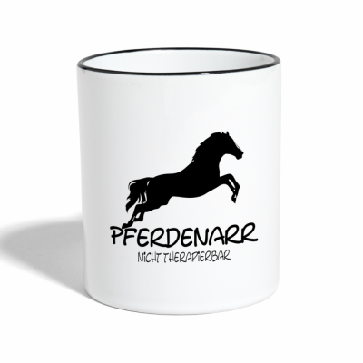 Tasse zweifarbig - Weiß/Schwarz