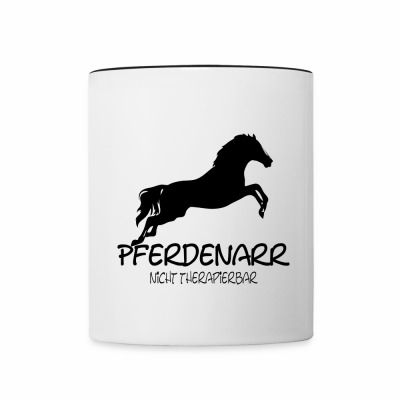 Tasse zweifarbig - Weiß/Schwarz